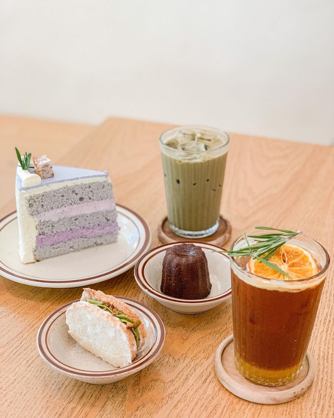 Minimalist cafes in KL - Taro Cake
