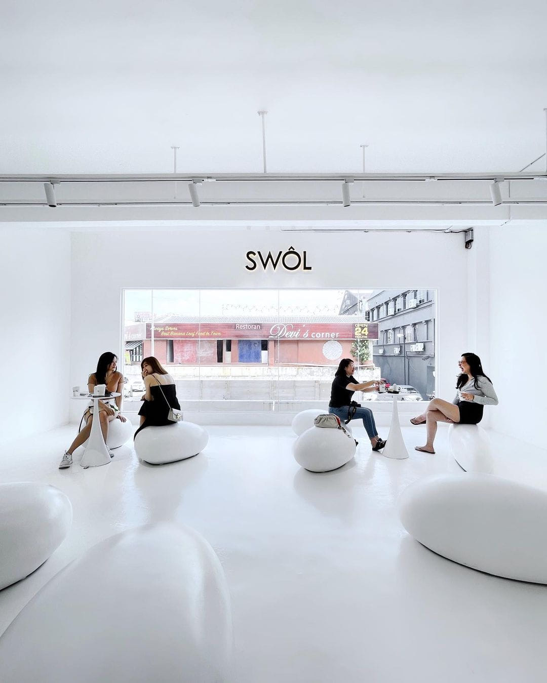 Minimalist white cafes in Kuala Lumpur - Swol