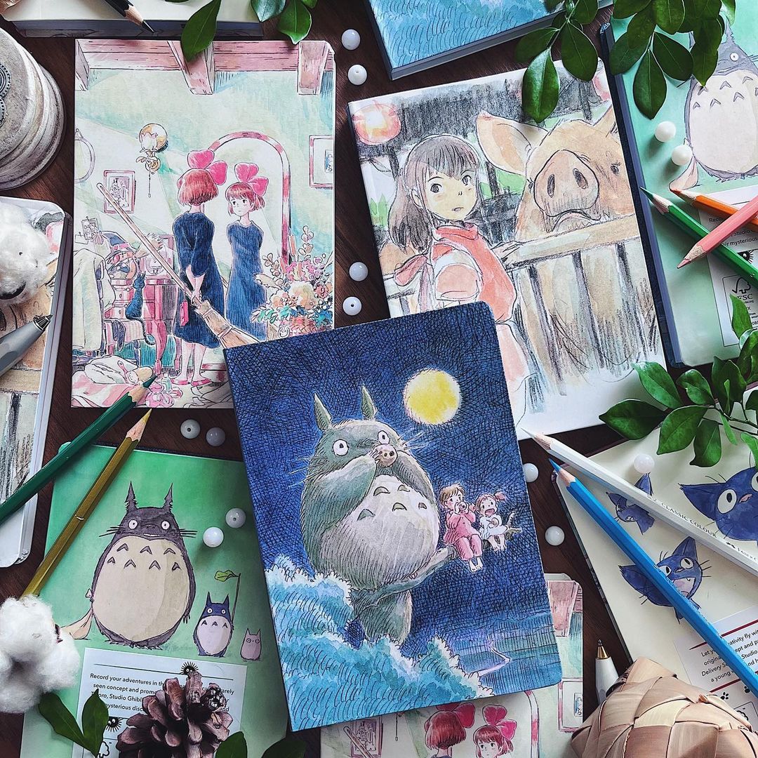 places to get journals & stickers - kasa suasa studio ghibli journal