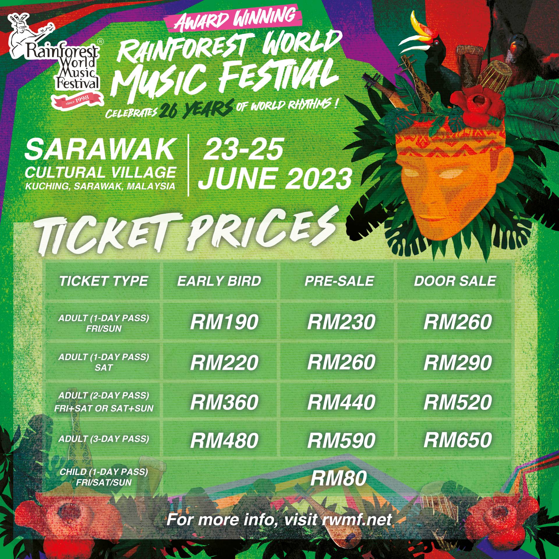 Sarawak Rainforest World Music Festival - tickets
