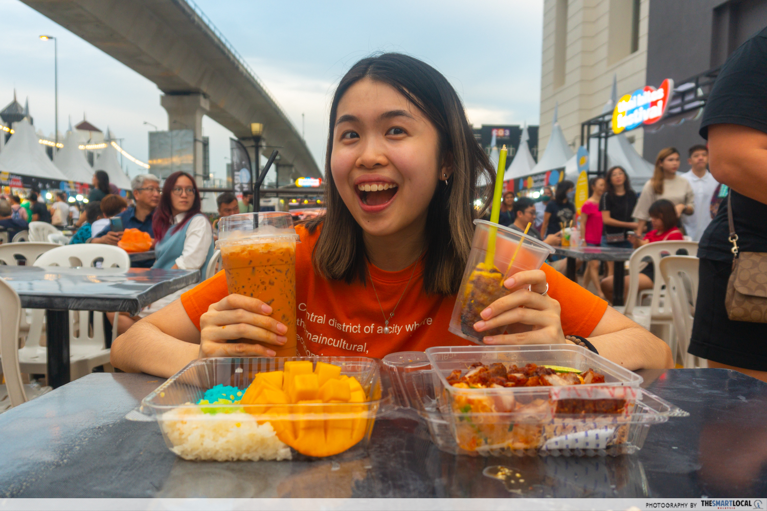 Thai Bites Festival - posing with food