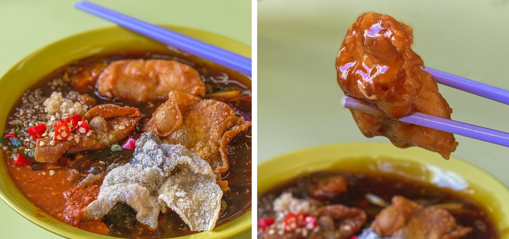 hawker dishes in singapore - whampoa lore mee meat