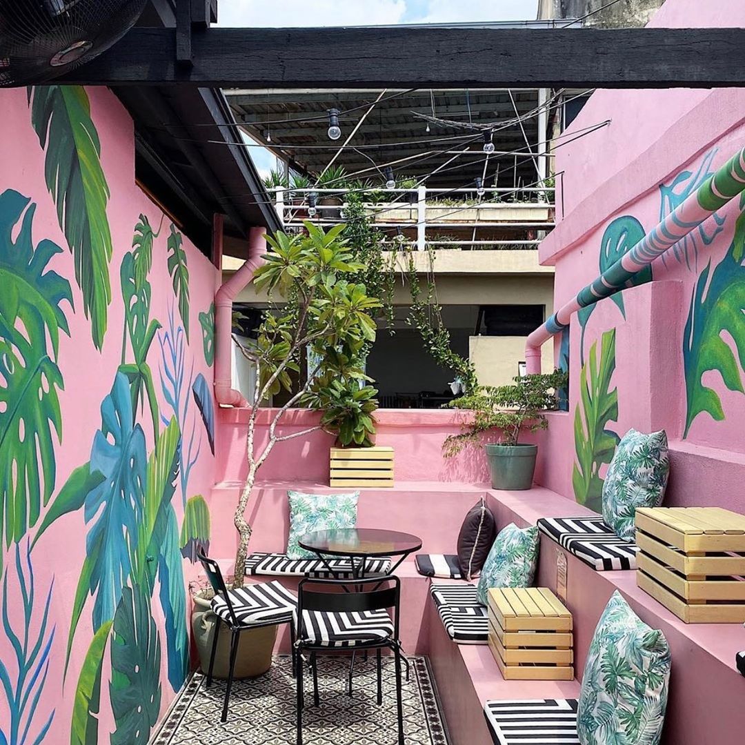 Pink cafes in Klang Valley - rooftop