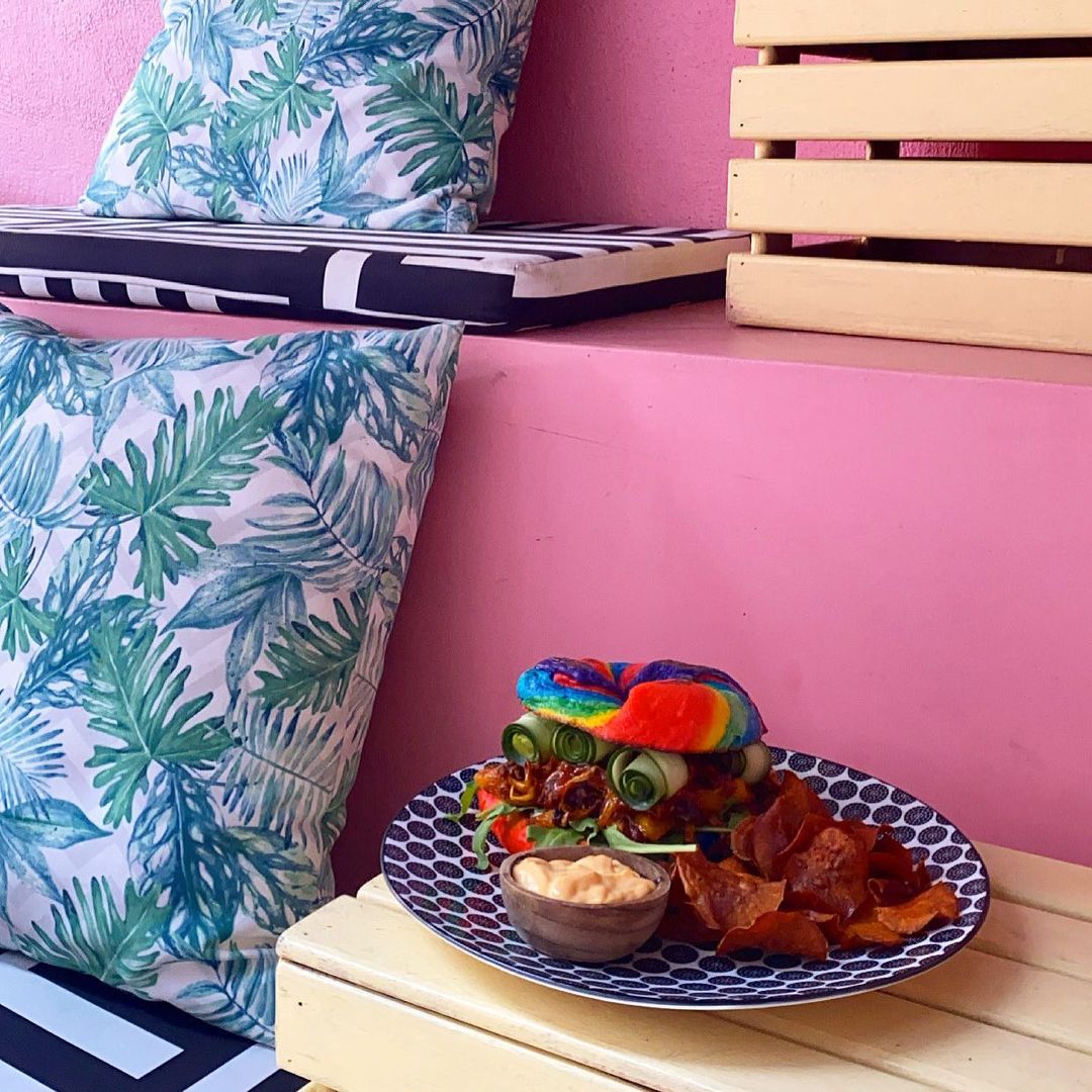 Pink cafes in Klang Valley - rainbow bagel