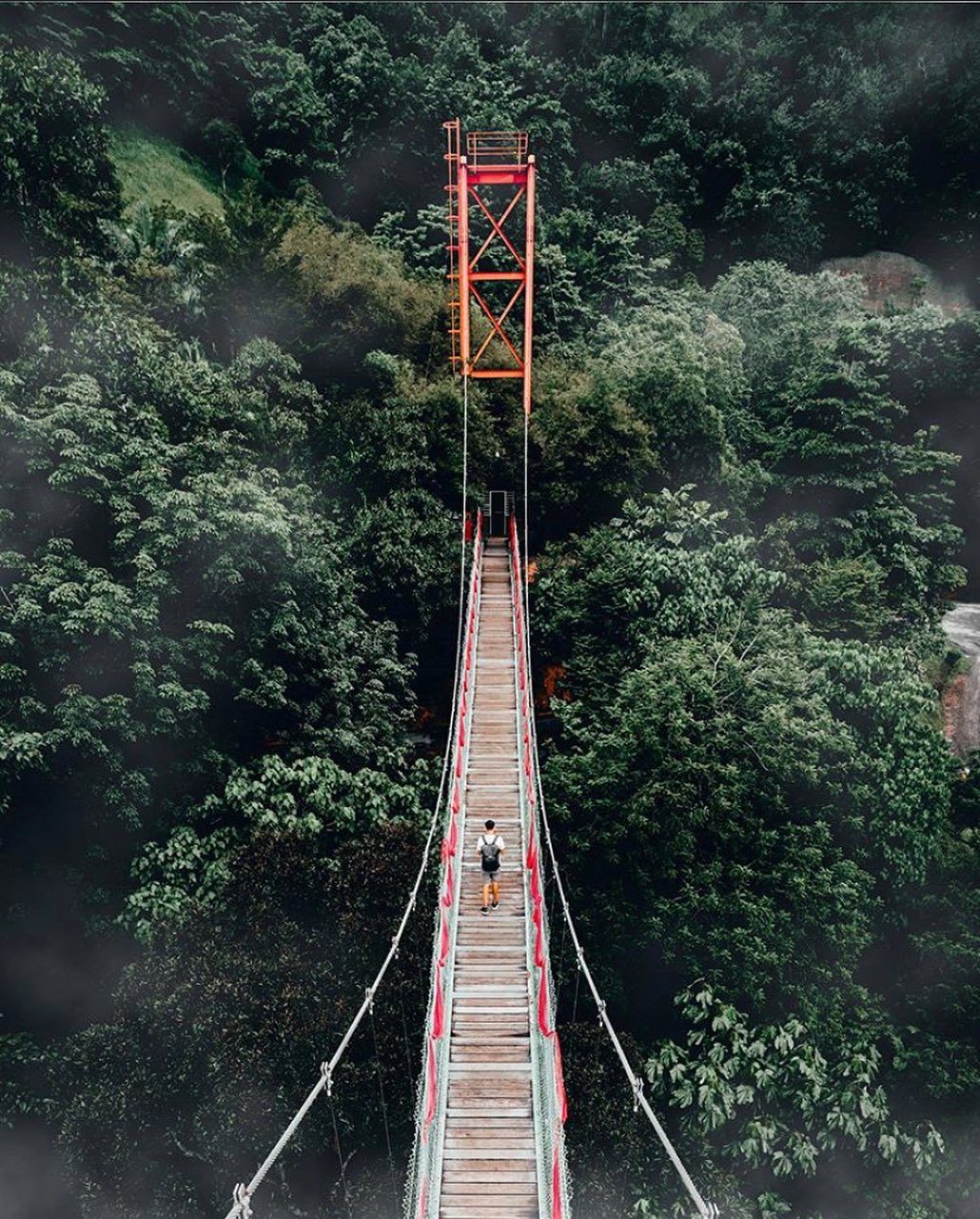 Suspension bridge -Sak Dato Temple in Broga