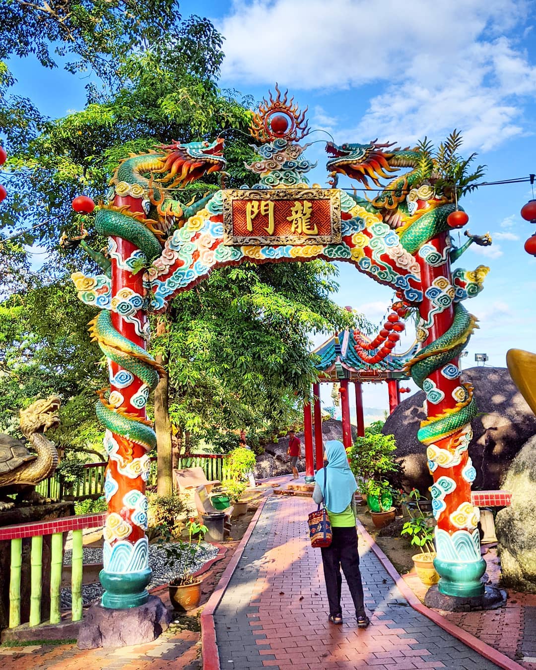 Vibrant Pailou -Sak Dato Temple in Broga