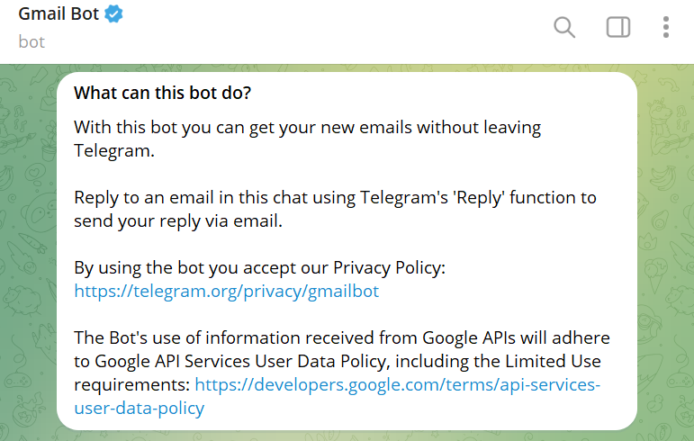 Telegram channels malaysia - gmail bot