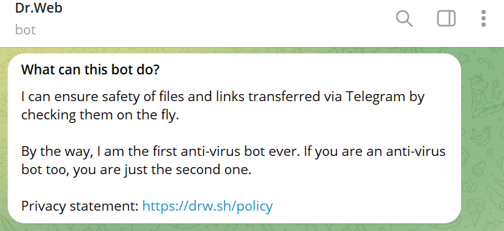Telegram channels malaysia - dr web bot