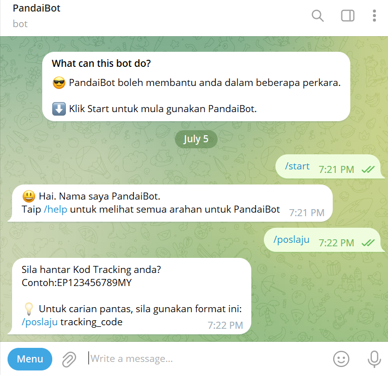 Telegram channels malaysia - pandai bot