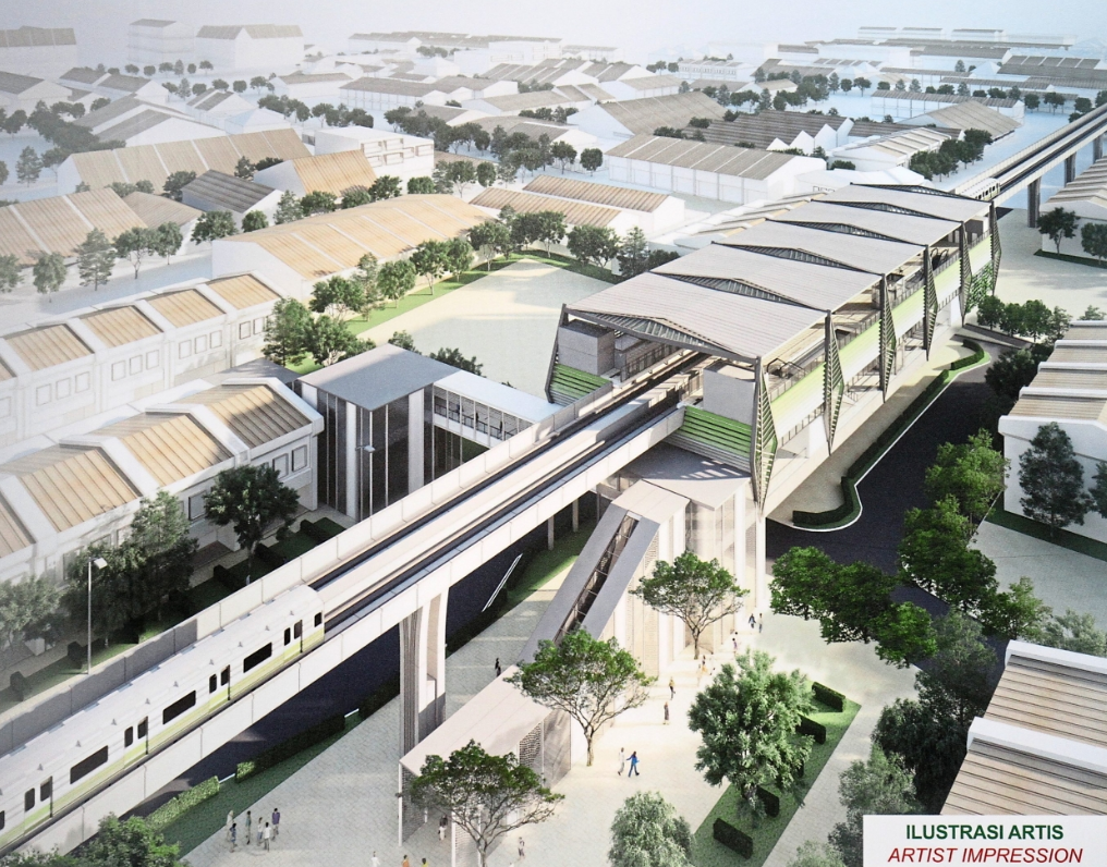 Artist impression of LRT station