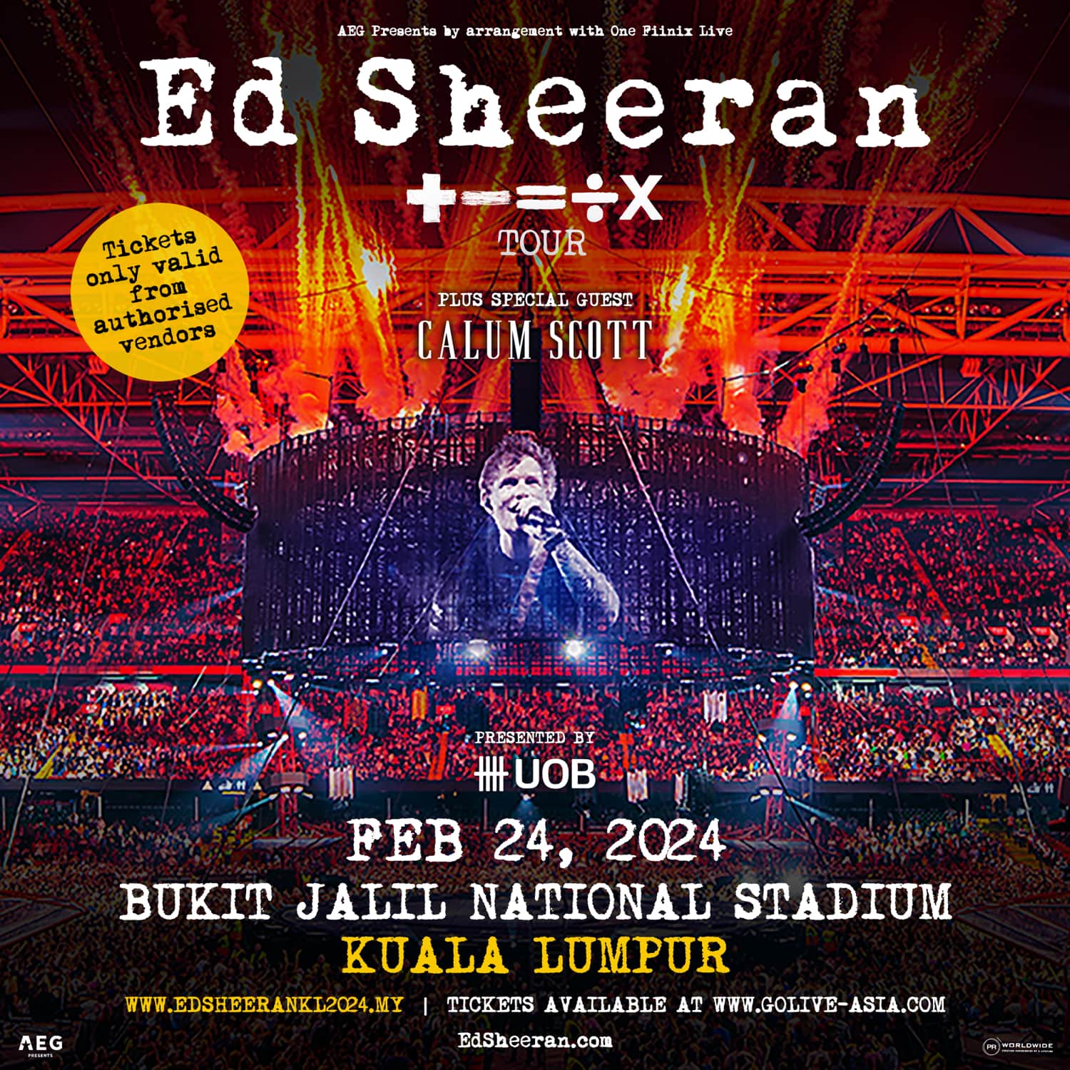Ed Sheeran concert in Malaysia - poster