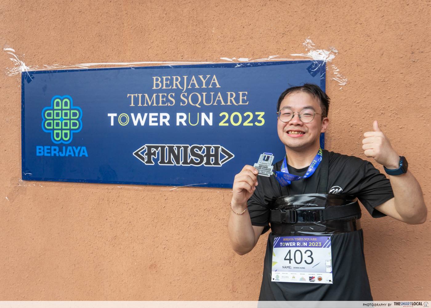 Tower run finisher - me after completing the race