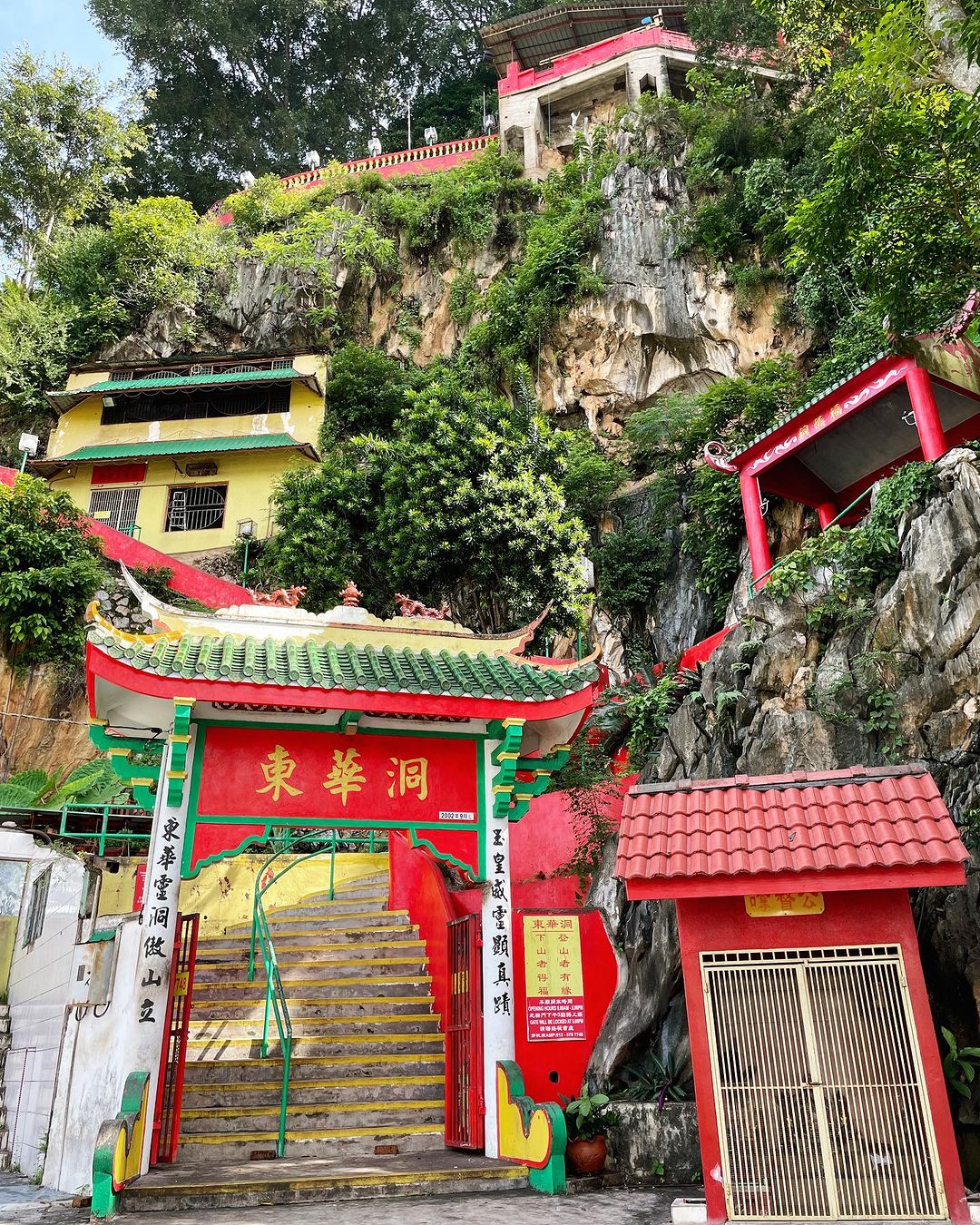entrance to temple with hidden chamber - cave temples in Ipoh