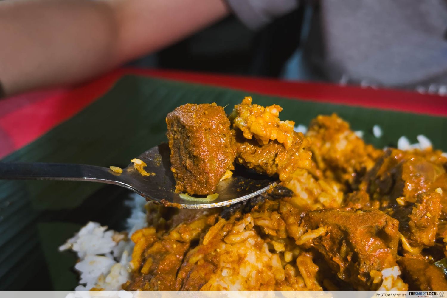 a piece of curry mutton