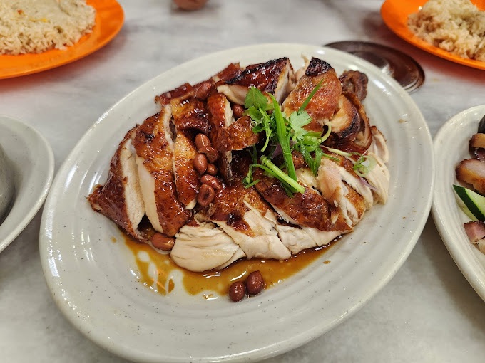 a plate of whole roasted chicken