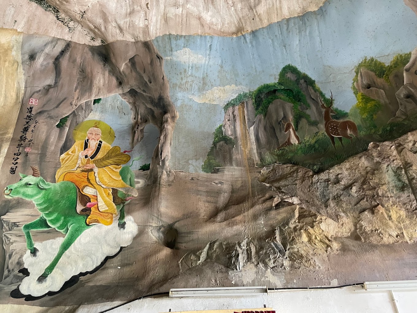 murals on rock - cave temples in Ipoh