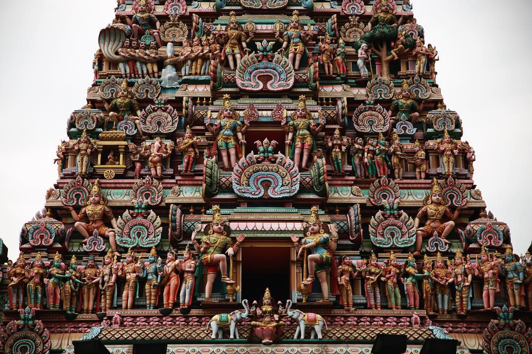 Indian temples in Malaysia - gopuram details