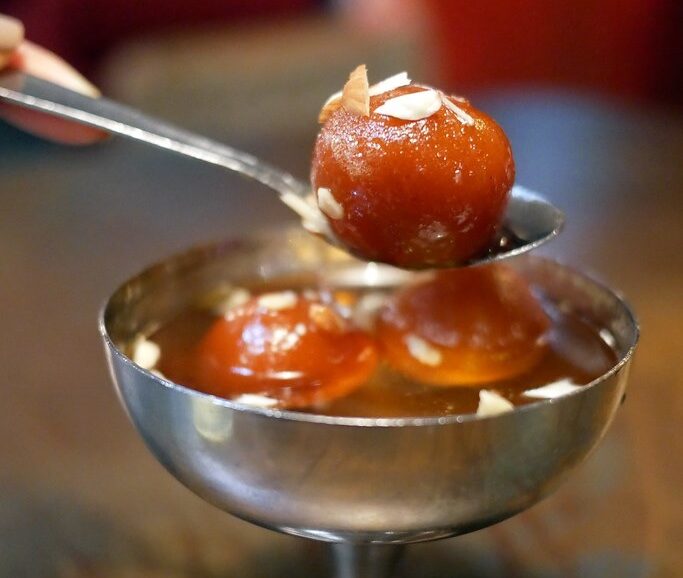 Indian dessert gulab jamun