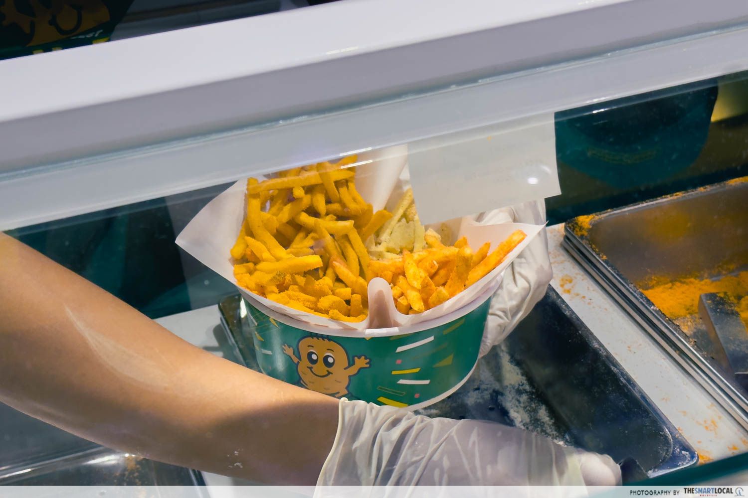 a Tera size of Potato Corner fries with assorted flavours