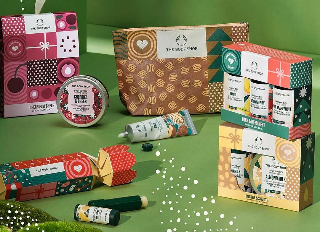 The Body Shop's Christmas set of shower gels and body butters