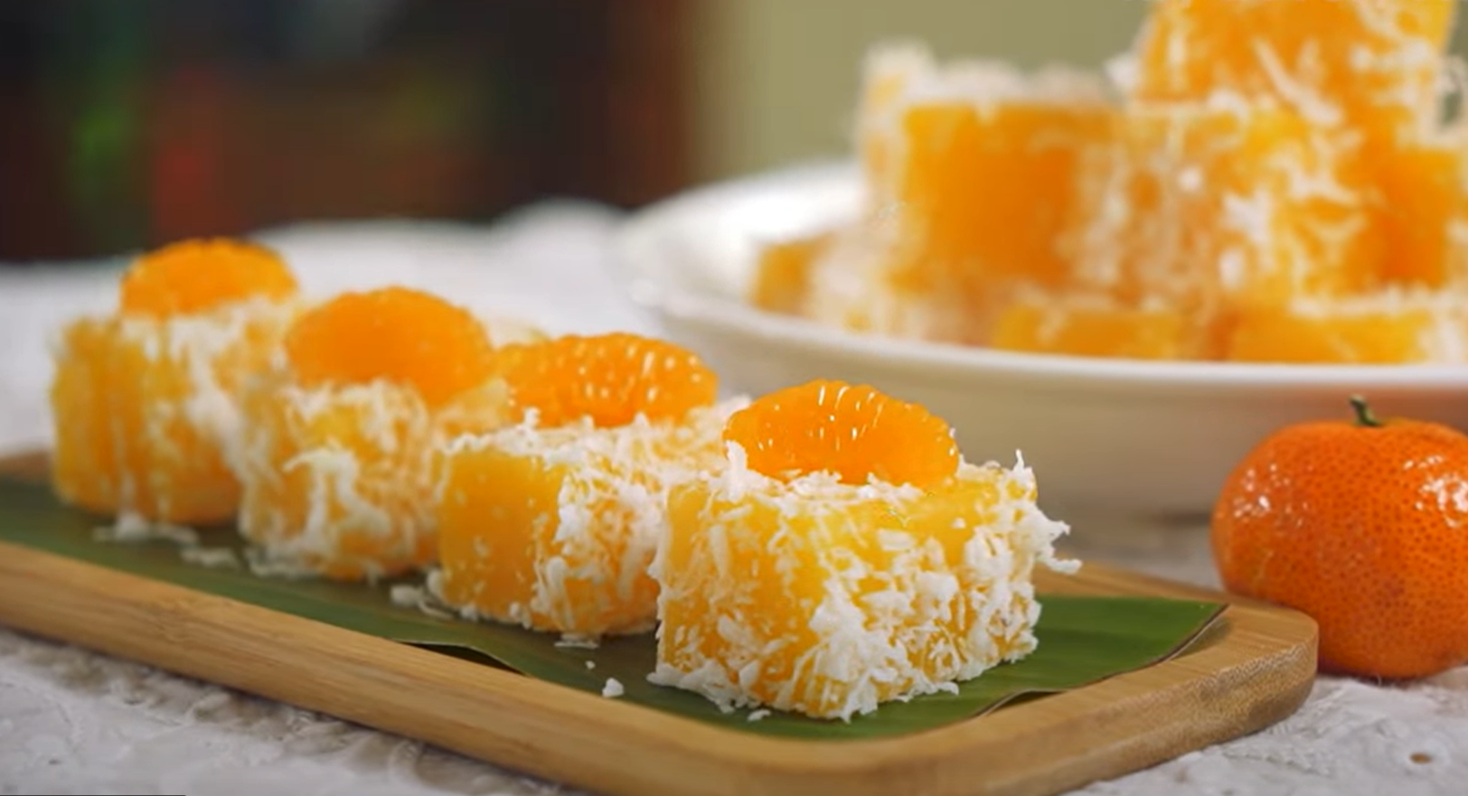 CNY cakes - steamed mandarin cake