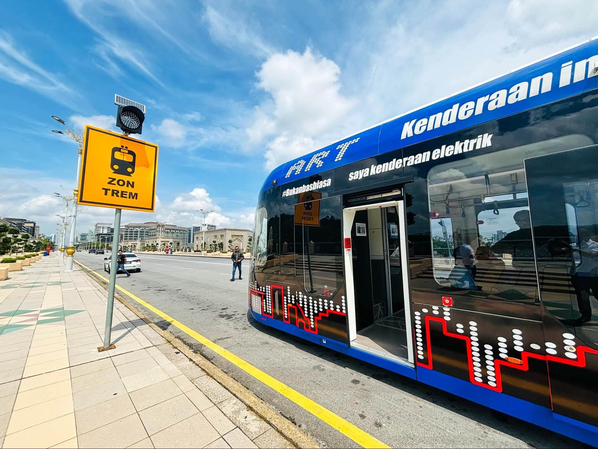 ART in Putrajaya - trackless tram stop