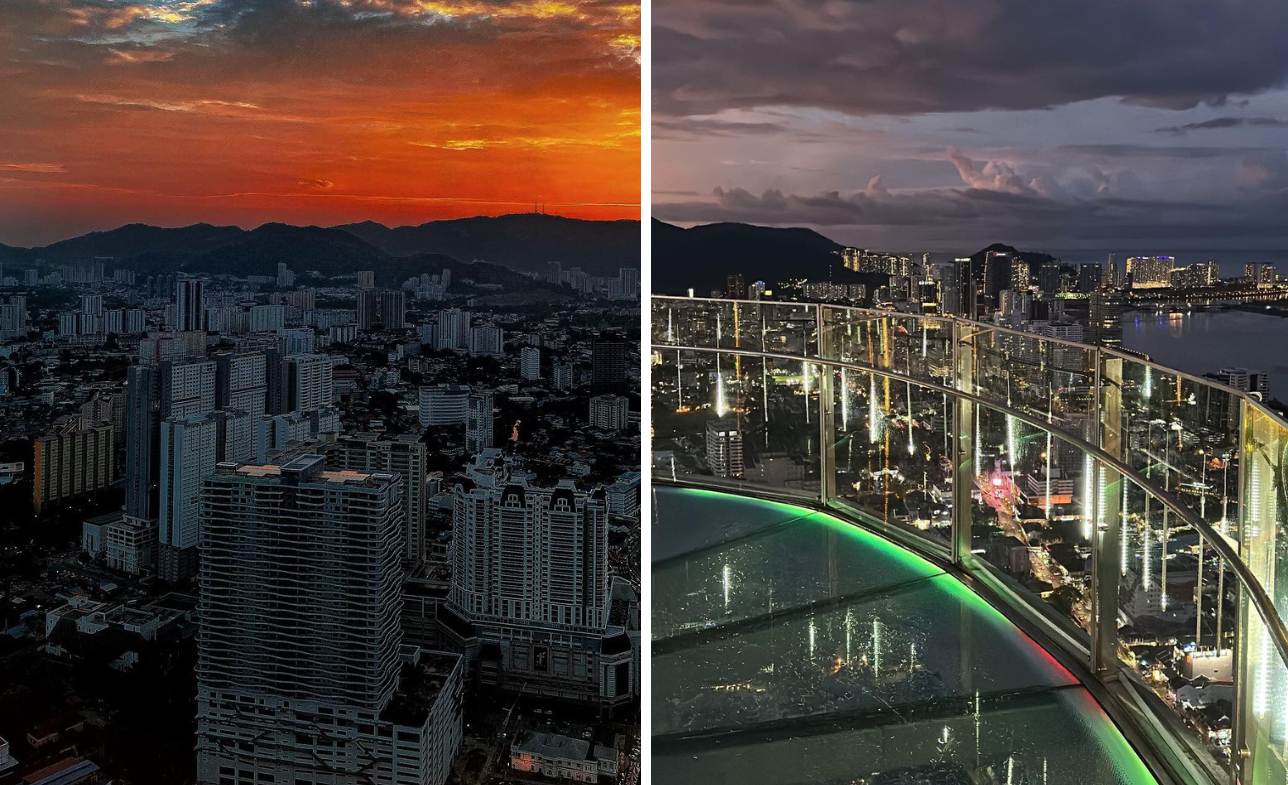 Things to do in Penang - Rainbow Skywalk night view