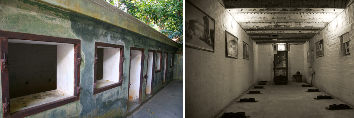 underground tunnels and barracks