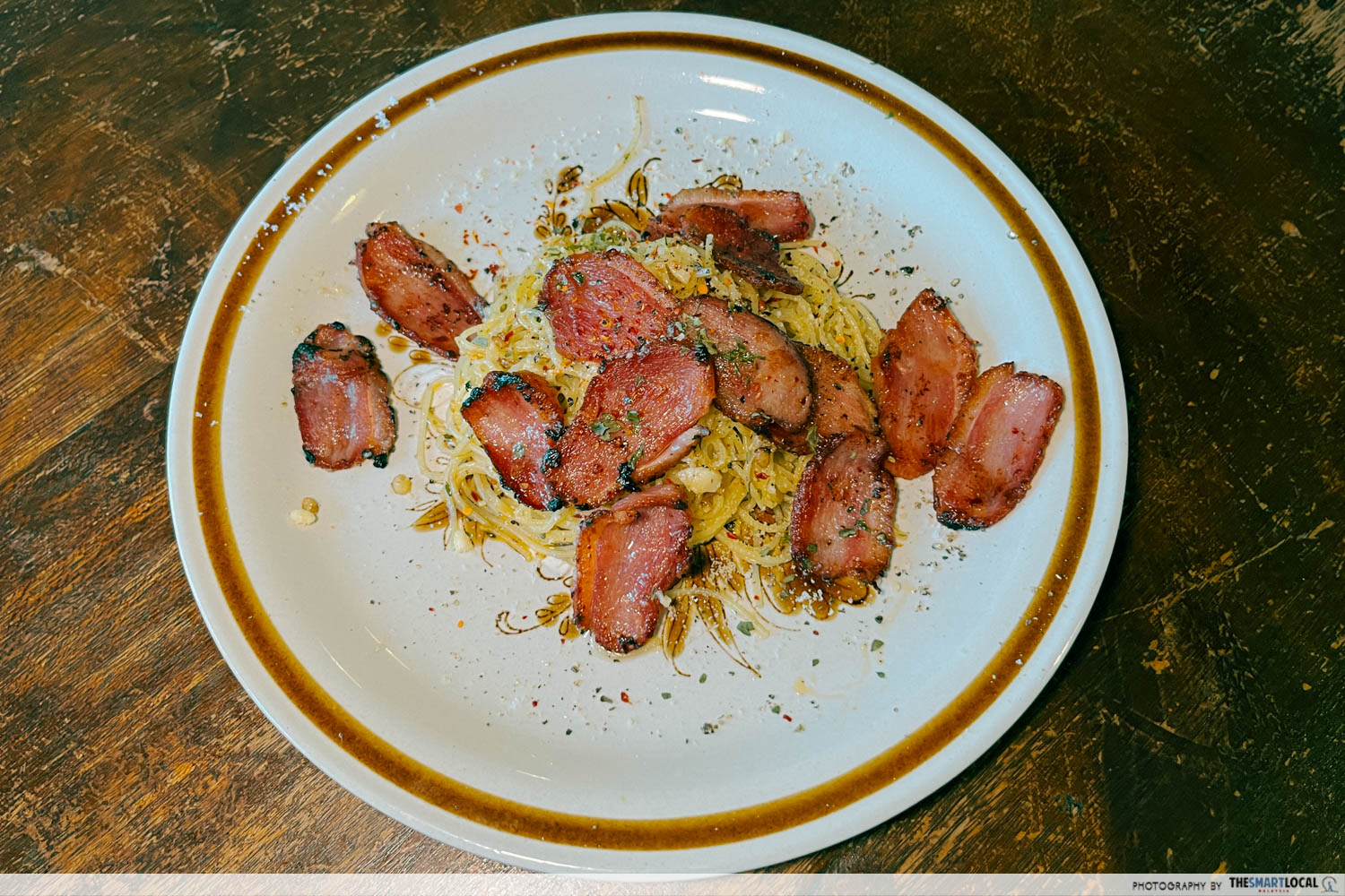 Smoked Duck Aglio Olio Spaghetti (RM22)