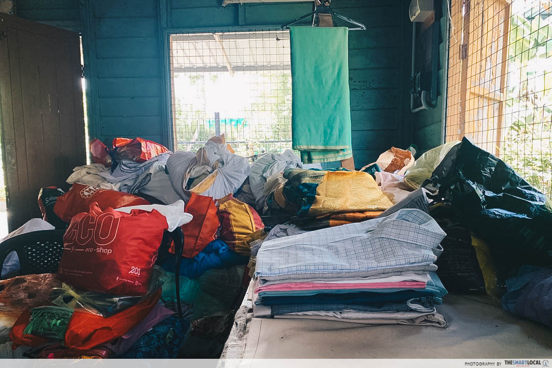 Clothes stacked - Dhobi wallahs in Ipoh