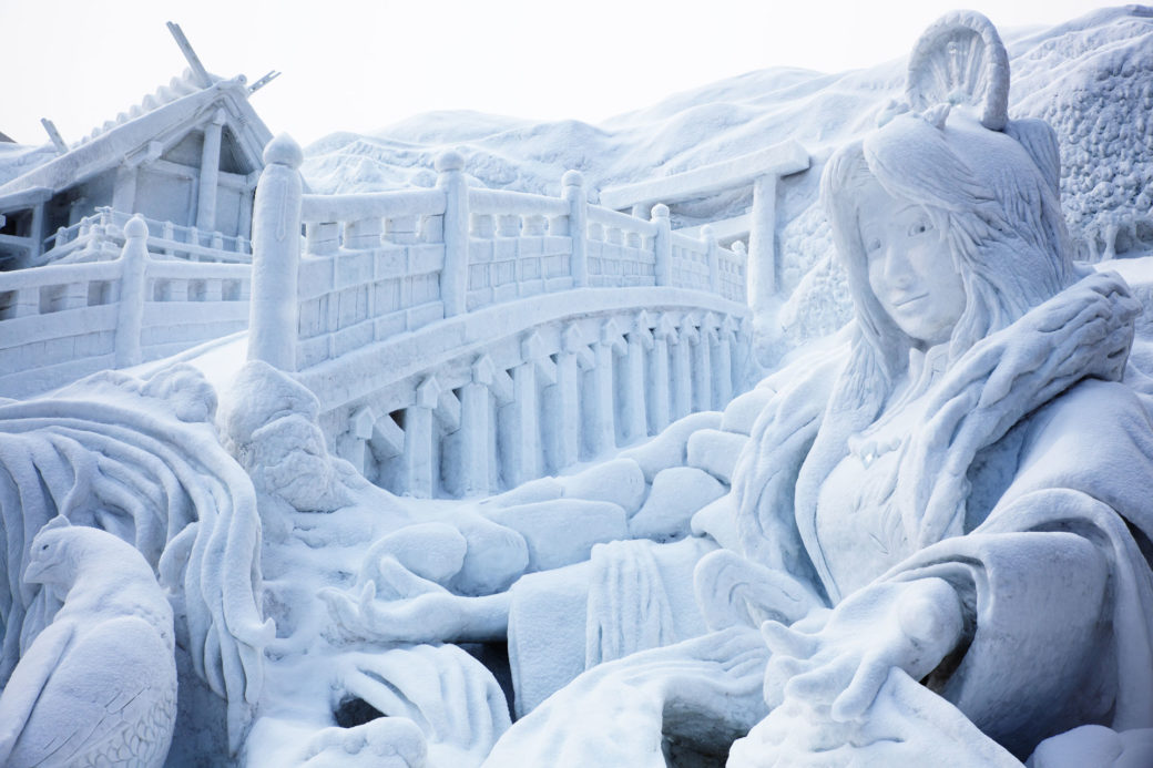 Snow sculptures at the Sapporo snow festival