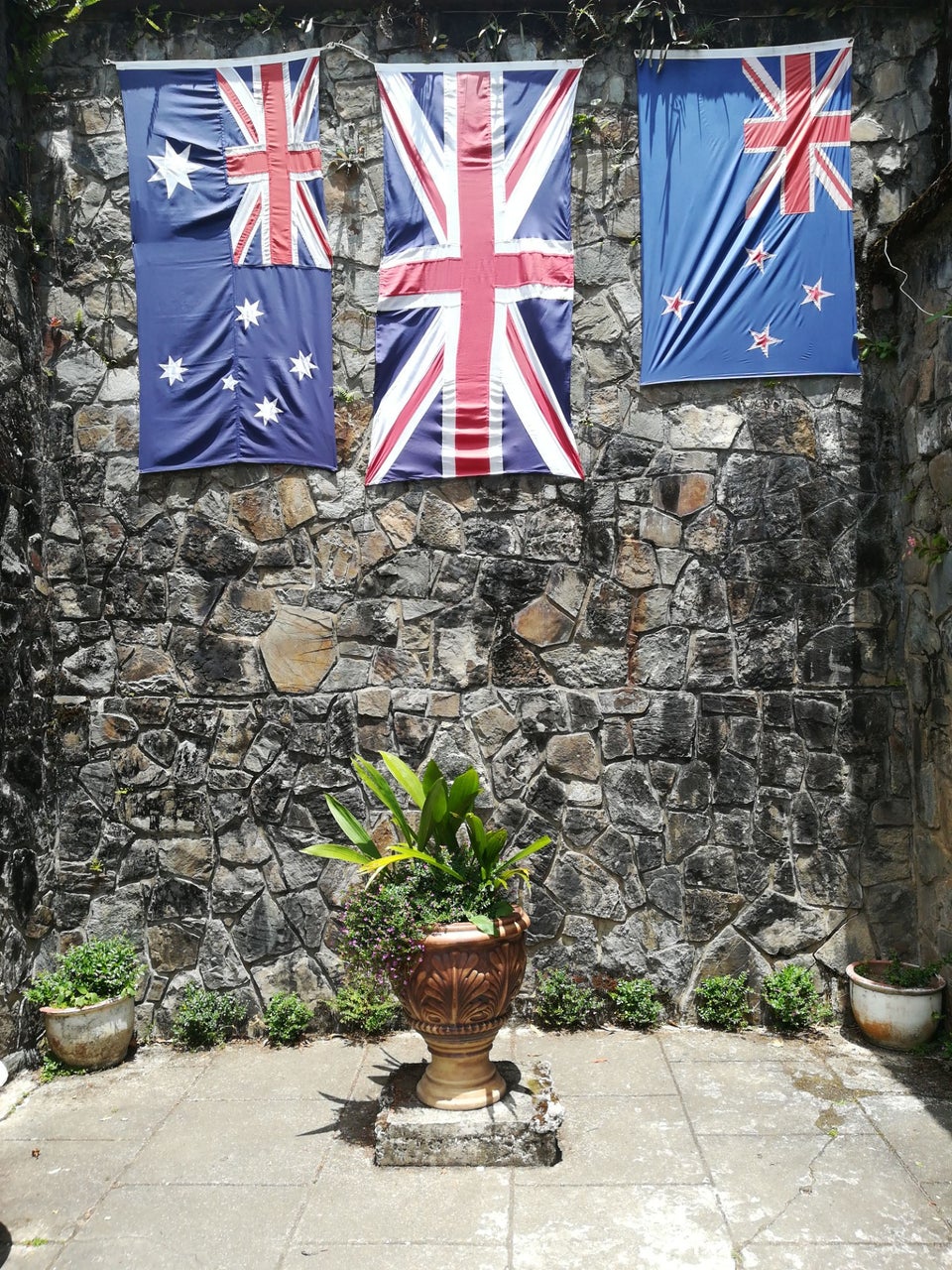 Kundasang War Memorial - flags