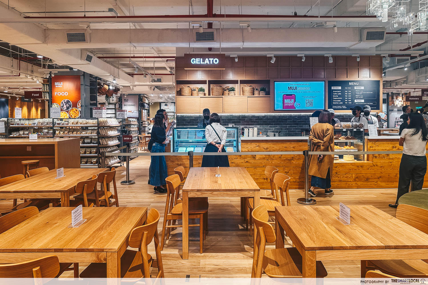 gelato counter at muji mid valley