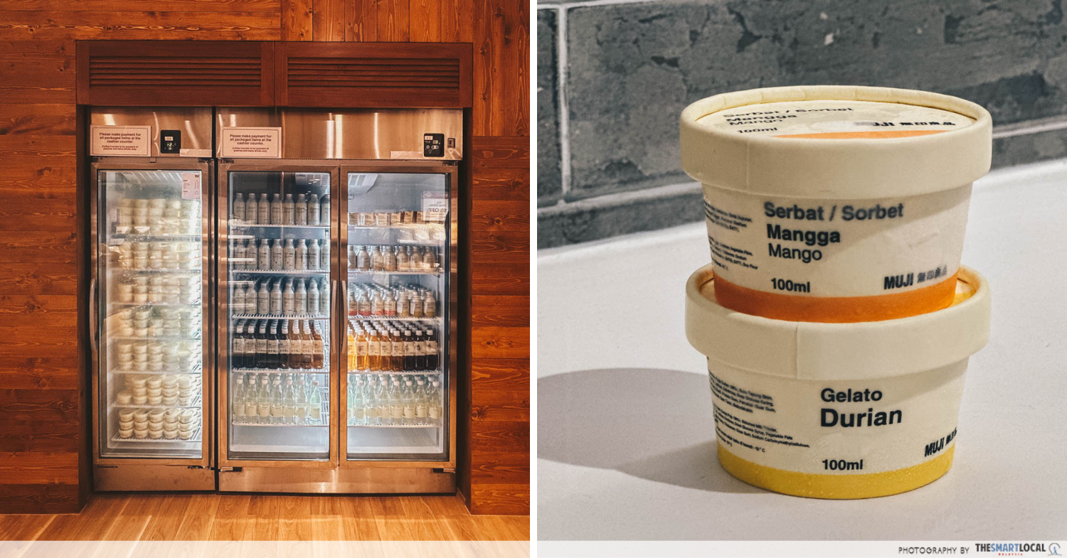 Gelato tubs at MUJI