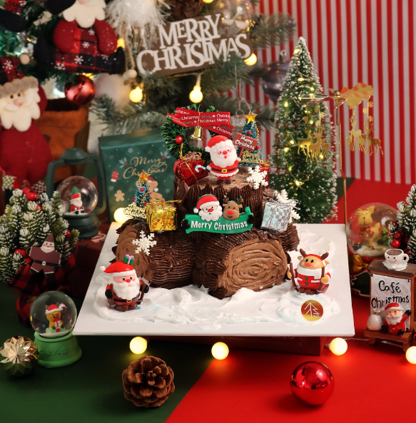 yule log cakes in malaysia - foret blanc