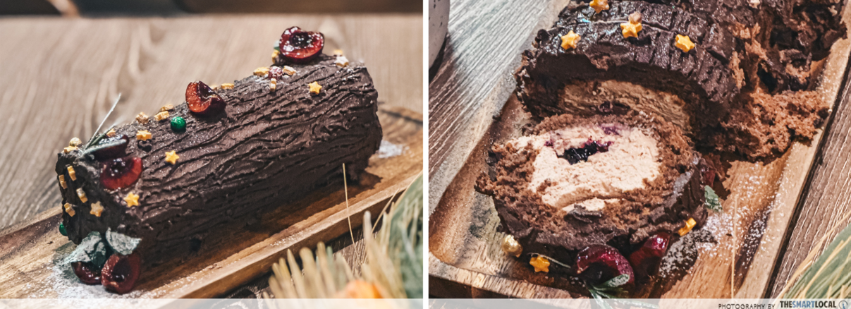 yule log cakes in malaysia - the farm