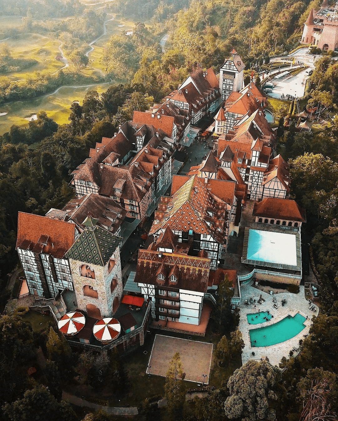 Aerial view of Colmar Tropicale