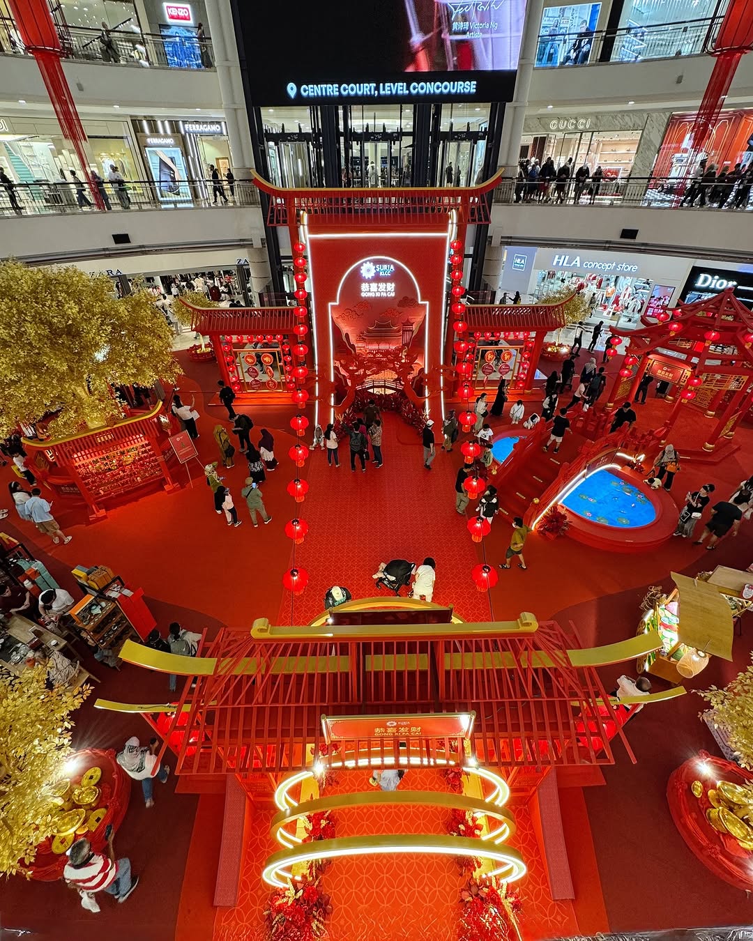 chinese new year mall decor in klang valley - suria klcc