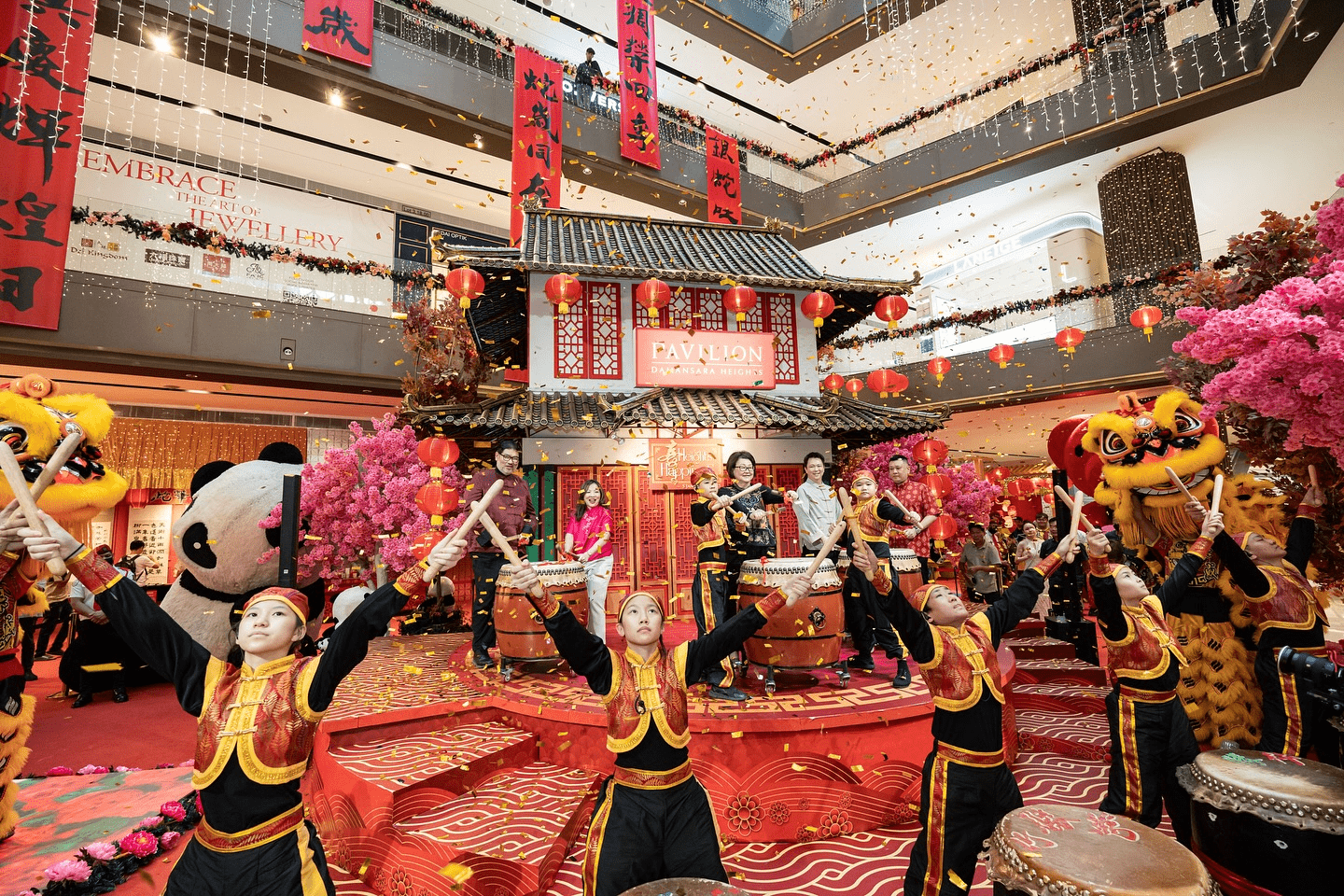 chinese new year mall decor in klang valley - pavilion damansara heights