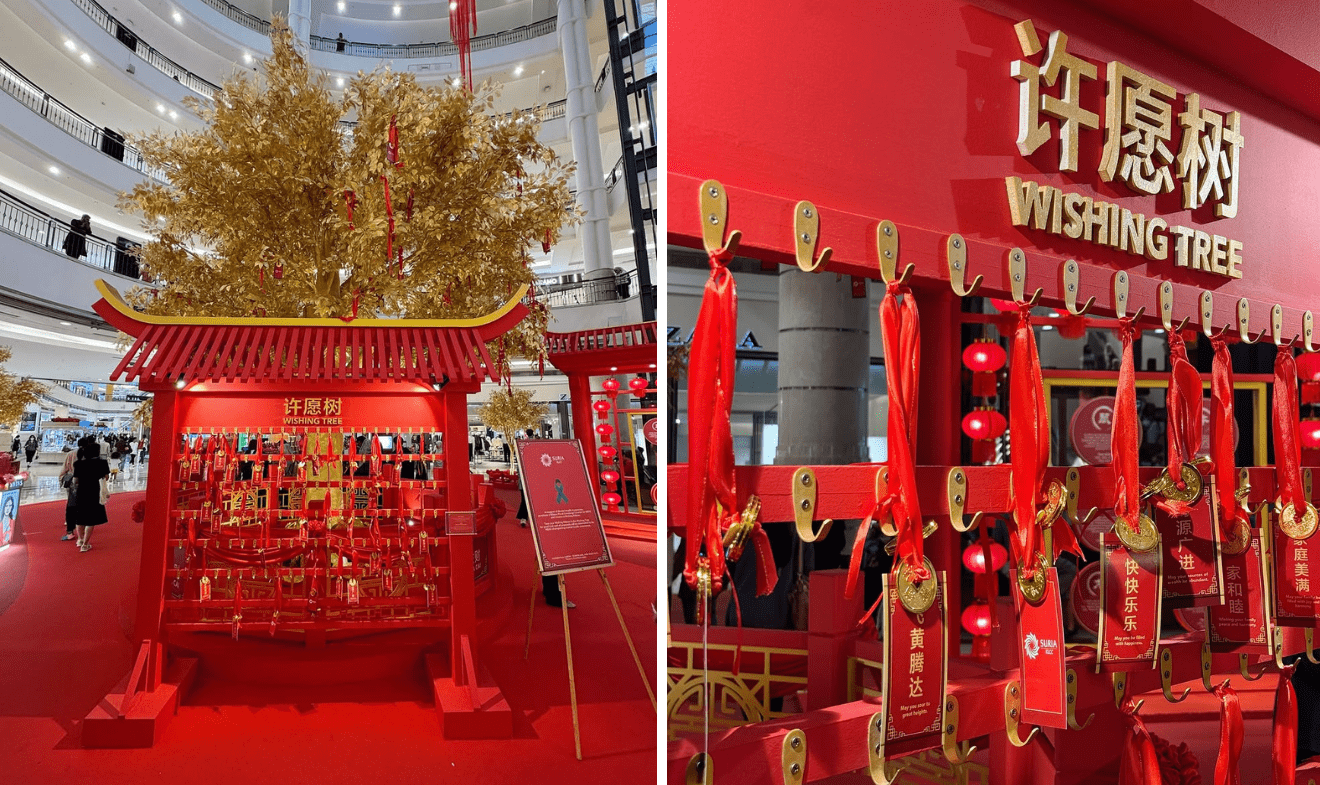 chinese new year mall decor in klang valley - suria klcc