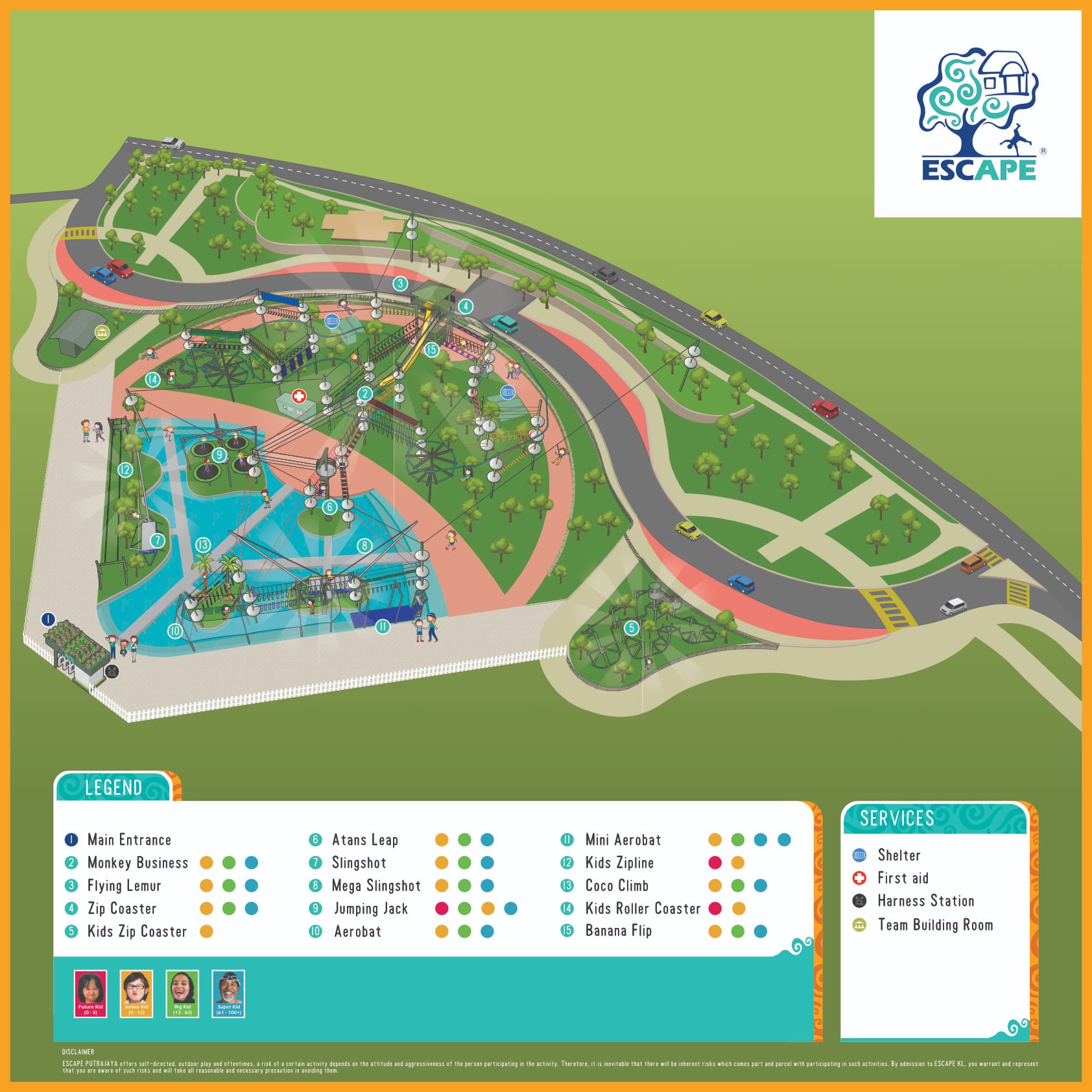 ESCAPE Putrajaya - park map