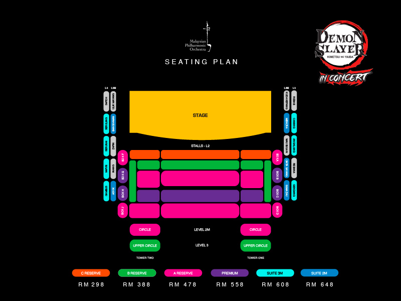 Demon Slayer: Kimetsu no Yaiba in Concert - SEAT MAP