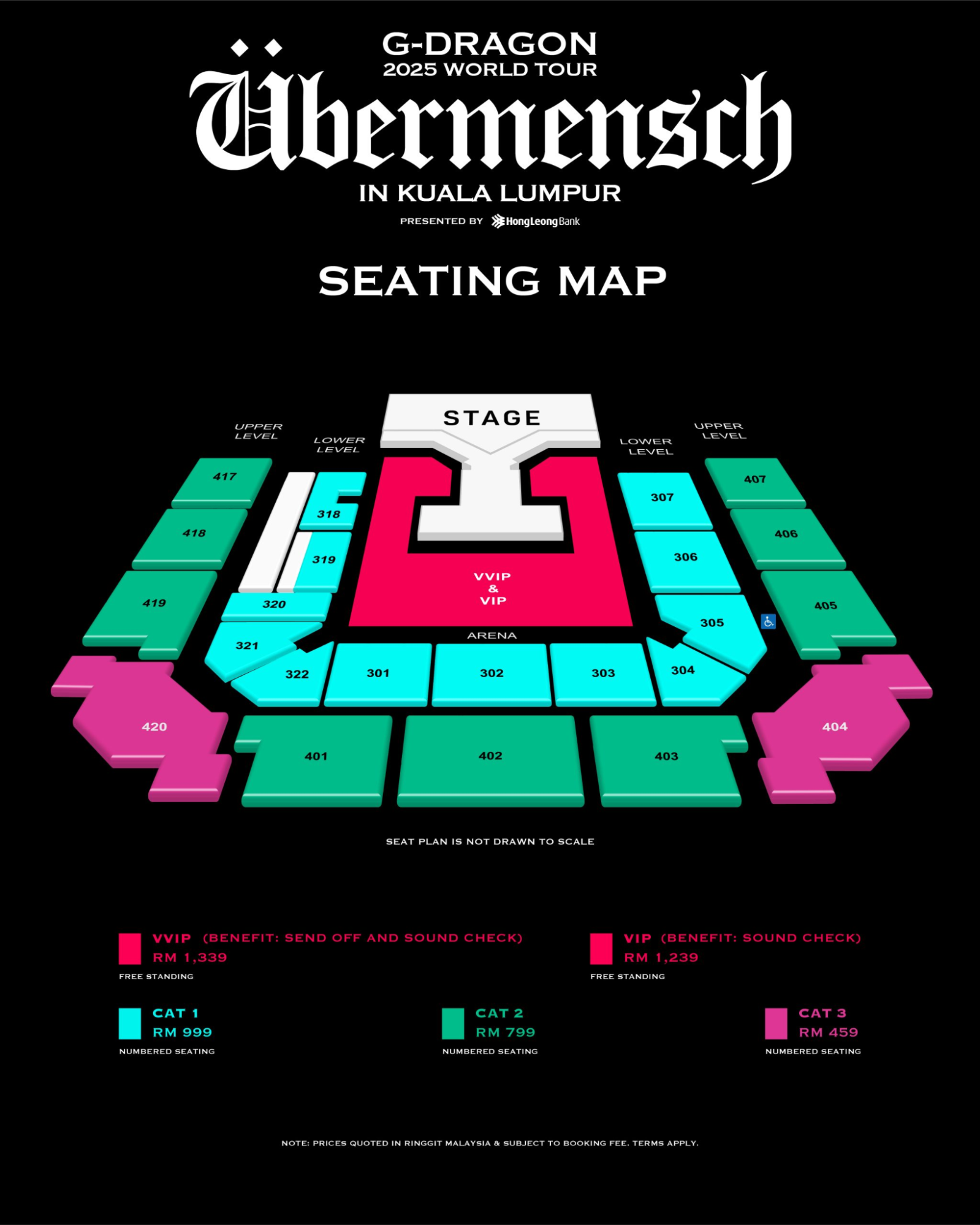 g-dragon malaysia - seating map