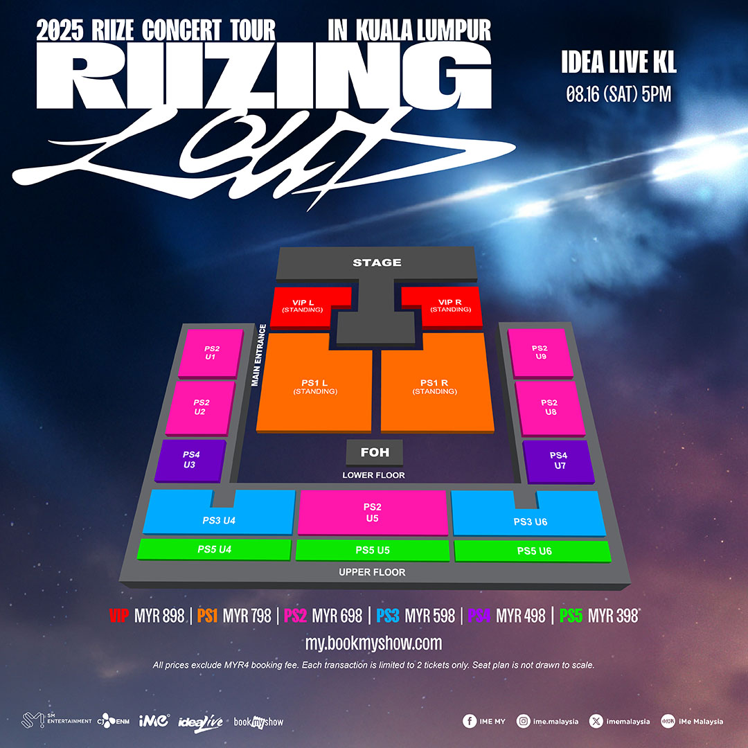 RIIZING LOUD in KL - seat map