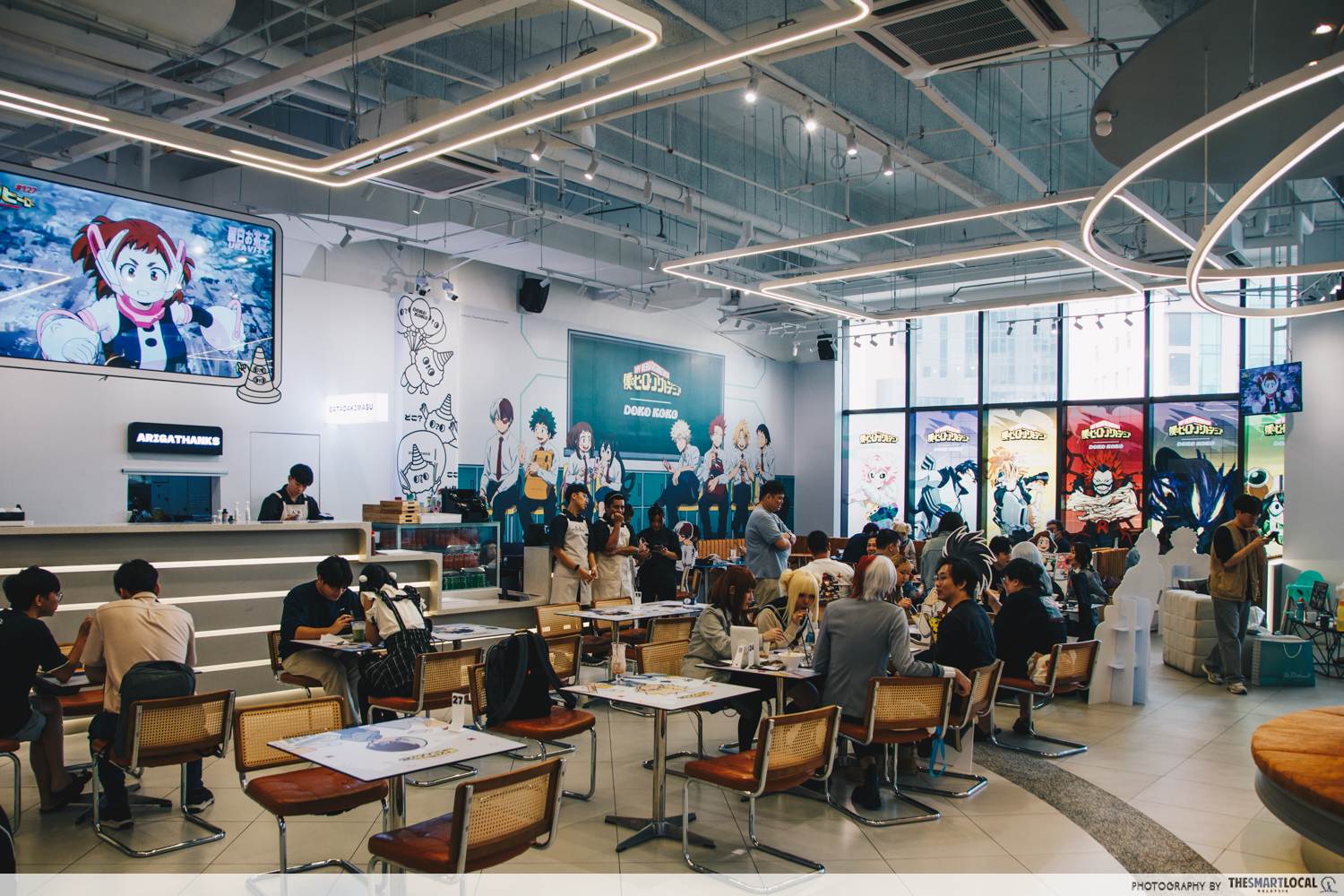 My Hero Academia collaboration cafe Doko Koko - cafe ambience