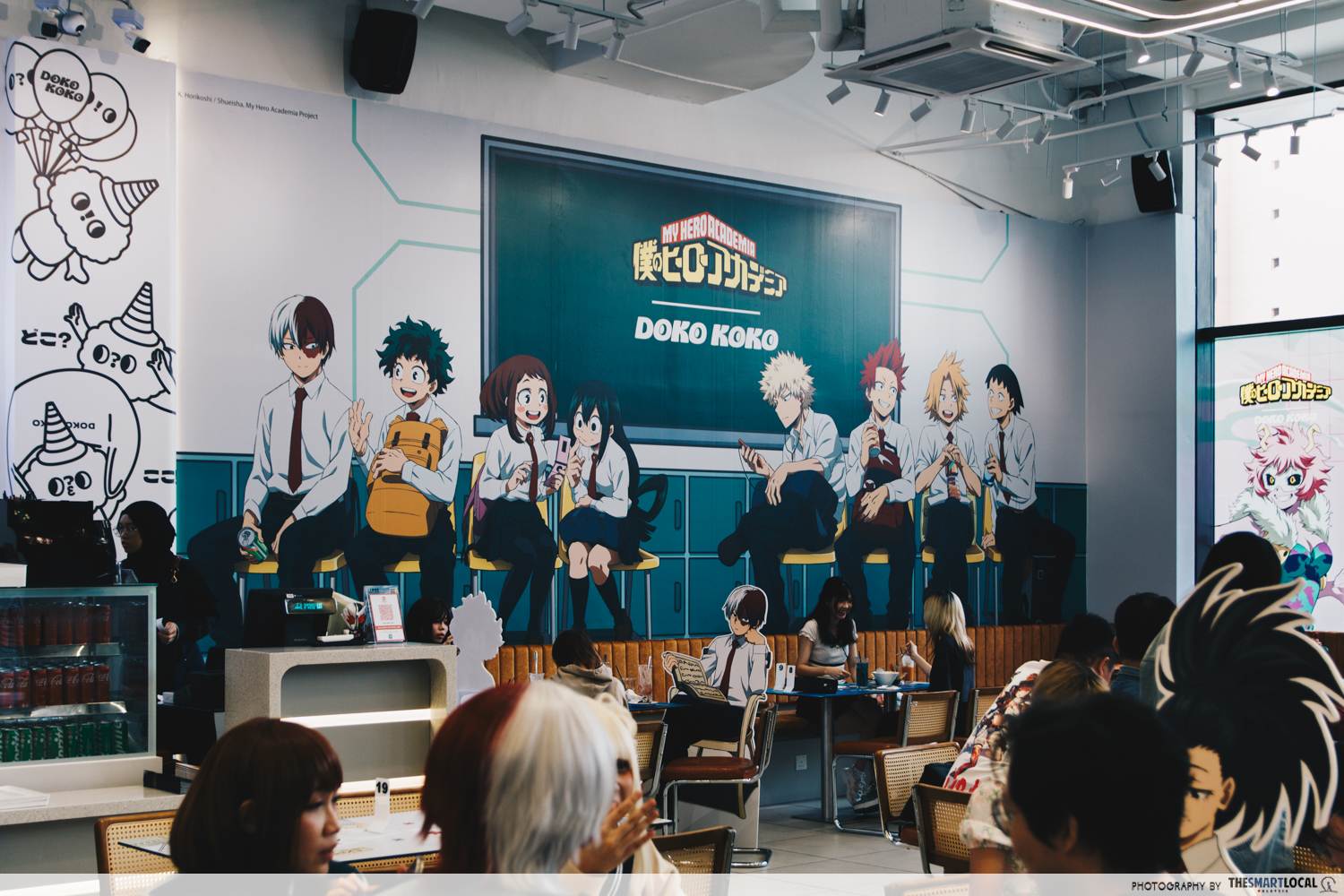 My Hero Academia collaboration cafe Doko Koko - high school