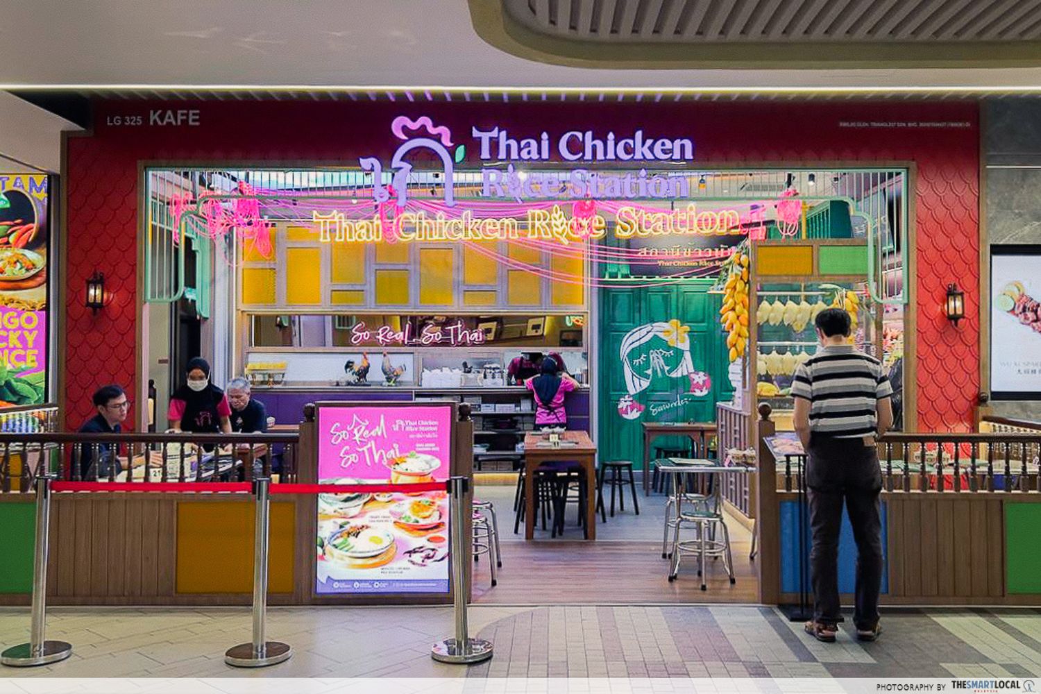 budget food at 1 utama shopping centre - thai chicken rice station
