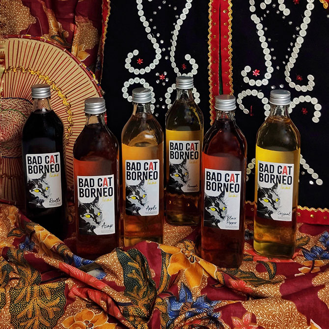 malaysian liquor brands - bad cat borneo