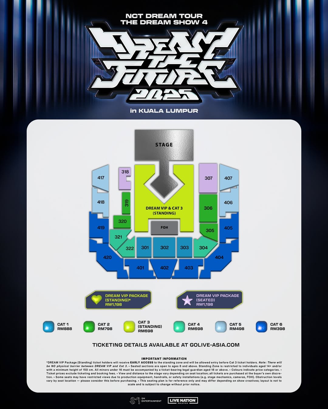 nct dream - seat map