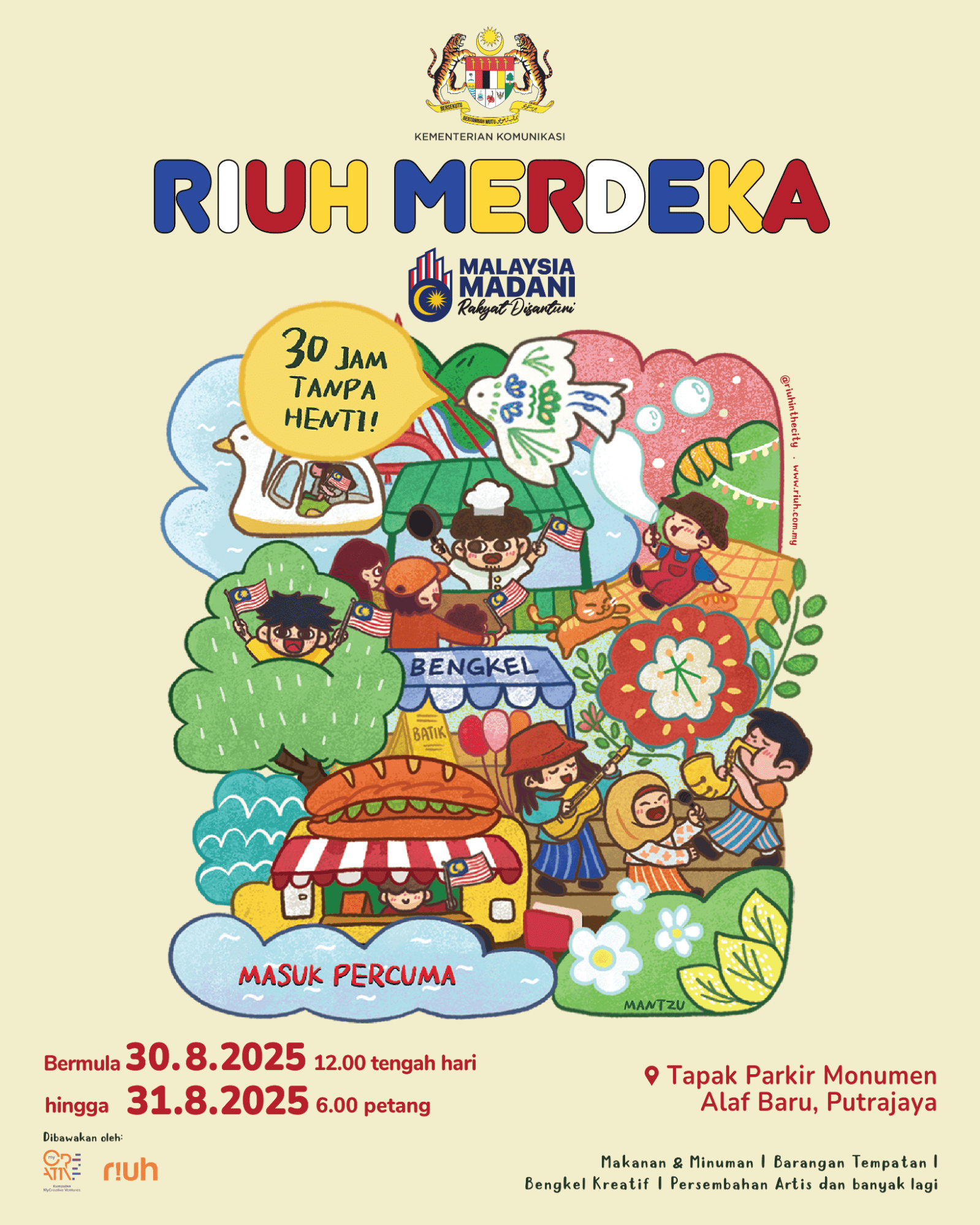 merdeka day 2025 events & activities - riuh merdeka